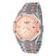 18k Rose Gold Solid Stainless Steel 2 Tone Finish Simulated Diamonds 41 Mm Watch