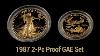 1987 2 Piece Proof Gold American Eagle Set