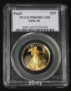 1994-W PR-69 DCAM $25 PCGS GOLD EAGLE SCARCE BETTER DATE 1/2oz DEEP CAMEO EAGLE