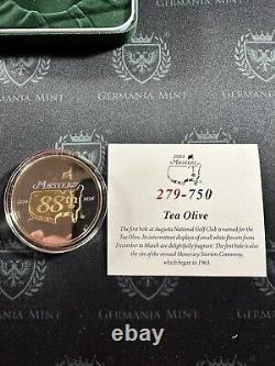 2024 Augusta National The Masters 2 oz Silver Proof Gold Gilded medal Tea Olive