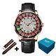 2024 Pindu Luxury Men's Automatic Watch 5atm Casino Tourbillon Rotating Roulette