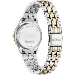 $500 MSRP Citizen Women's Two Tone Gold Stainless Steel Watch EM1014-50E