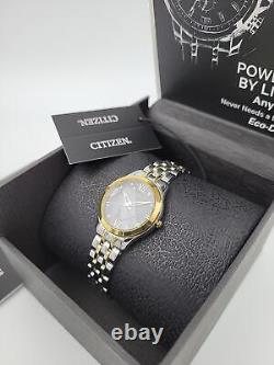 $500 MSRP Citizen Women's Two Tone Gold Stainless Steel Watch EM1014-50E