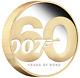 60 Years Of Bond 2022 2oz $2 Silver Proof Gilded Gilt Coin James 007