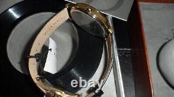 Bulova 97B204 Men's Frank Sinatra Classic Gold Tone Watch with Black Leather Band