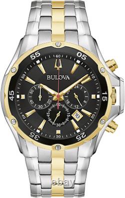 Bulova Men'S Classic Sport Stainless Steel 6-Hand Chronograph Quartz Watch