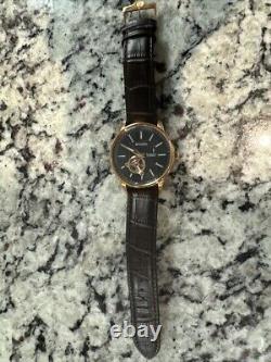 Bulova Men's Black Watch 97A109 Rose Gold, New