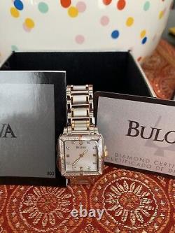 Bulova Women's 98R112 Diamond Accented Two-Tone Stainless Steel Bracelet Watch