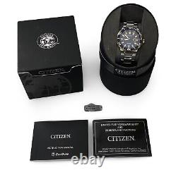 CITIZEN Eco-Drive WR200 Two-Tone Stainless Steel & Gold Men's Watch with Blue Dial
