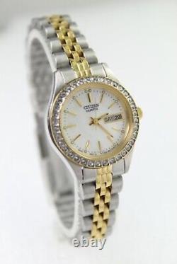 Citizen. Quartz. La Femme. Crystal Accent Two Tone Bracelet Watch