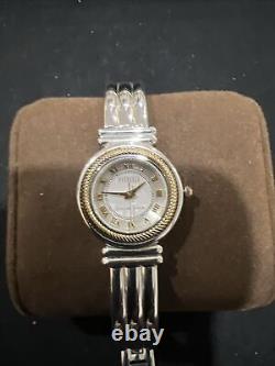 Ecclissi Ladies Sterling Silver 2 Tone White Face 925 Watch