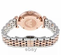 Emporio Armani Watch AR1926 Two Tone Rose Gold 32mm Stainless Steel Ladies Watch
