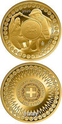 Greece, 2020, 200 euro, GOLD COIN, Persian Wars, Proof with COA, as Issued