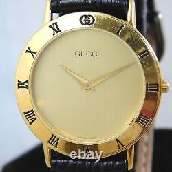 Gucci 3000.2. M Gold Vintage Swiss Made Watch Quartz E518