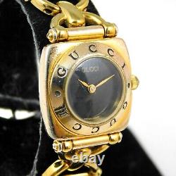 Gucci 6400l Black Gold Women's Vintage Swiss Made Watch Quartz F73
