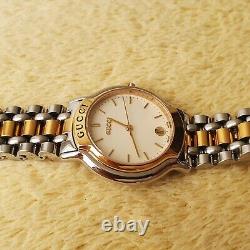 Gucci 8000.2M 18K Gold Plated Two Tone Men's/Women's Watch (a171)