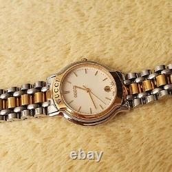 Gucci 8000.2M 18K Gold Plated Two Tone Men's/Women's Watch (a171)