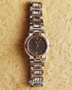 Gucci 9000L 18K Gold Plated Two tone Women's Watch (a160)