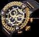 Invicta Reserve Bolt Hercules Swiss Chronograph 18k Gold Plated Black Dial Watch