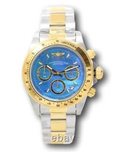 Invicta Speedway 40mm Blue Mother of Pearl Dial Two-Tone Chronograph Watch 28668