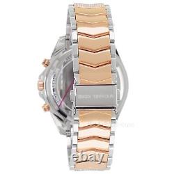 Michael Kors Oversized Whitney Womens Pave Glitz Watch Two Tone Rose Gold Silver