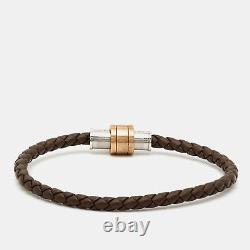 Montblanc 1858 Geosphere Brown Leather Bracelet