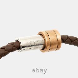 Montblanc 1858 Geosphere Brown Leather Bracelet