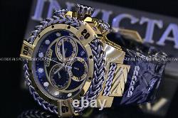 NEW Invicta BOLT HERCULES 56MM RESERVE Swiss Chrono Black Dial S. S Strap Watch