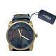 Nwt Vestal Dop013 Doppler Oversized Matte Black Gold Patina Watch Stainless $200