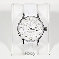 N. O. A 1675 Women's Stainless Steel White Dial Rubber Strap Watch NW-LQ002