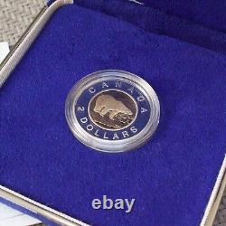 Proof 1996 Canadian Gold & Silver $2 Elizabeth II Polar Bear Coin 5000 Minted