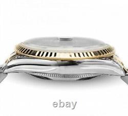 Rolex Datejust 36 MM Slate Grey Roman Numeral Dial Diamond Lugs Two Tone Watch
