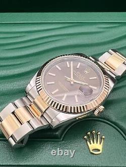 Rolex Datejust 41 126331 18K Rose Fluted Two Tone Chocolate Dial Oyster B&P 2019