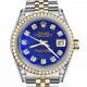 Rolex Datejust Blue Pearl Dial 31mm Diamond Bezel/lugs Two Tone Watch