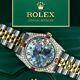 Rolex Datejust Ruby 36 Mm Tahitian Pearl Dial Diamond Bezel/lugs Two Tone Watch
