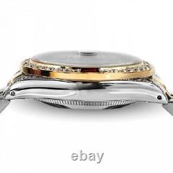 Rolex Datejust Ruby 36 MM Tahitian Pearl Dial Diamond Bezel/lugs Two Tone Watch