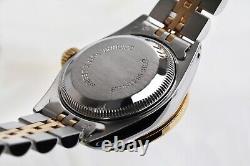 Rolex Datejust Sapphire 26 MM Tahitian Pearl Dial Two Tone Diamond Watch