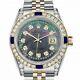 Rolex Datejust Sapphire 36 Mm Black Pearl Dial Two Tone Diamond Watch