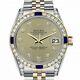 Rolex Datejust Sapphire 36 Mm Champagne Dial Diamond Bezel/lugs Two Tone Watch