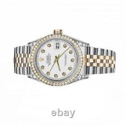 Rolex Datejust White Diamond Dial 31mm Two Tone Diamond Watch