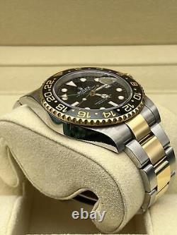 Rolex GMT Master? 40mm 116713LN 18K Two Tone Black Bezel Dial Box Papers 2017