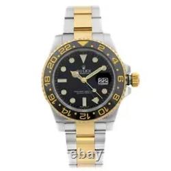 Rolex GMT Master? 40mm 116713LN 18K Two Tone Black Bezel Dial Box Papers 2017