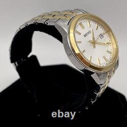 SEIKO Two-Tone ESSENTIALS Stainless Steel Women's Watch 6N22-00M0 New Battery