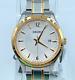 Seiko Essentials Womens Two Tone Stainless Steel White Watch Sur474 Msrp $275