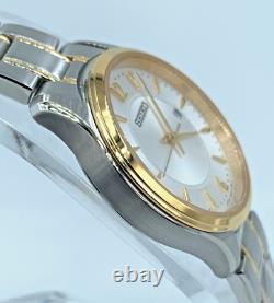 Seiko Essentials Womens Two Tone Stainless Steel White Watch SUR474 MSRP $275