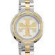 Tory Burch Miller Womens Two-tone Dress Watch, White Gold Dial, Stainless Steel