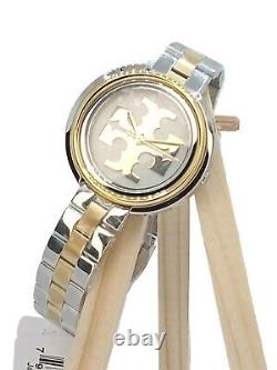 Tory Burch Two Tone Silver Gold Miller Ladies Watch TBW6209 Logo Stainless Steel