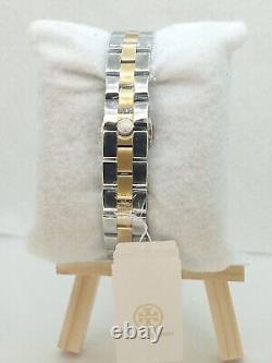 Tory Burch Two Tone Silver Gold Miller Ladies Watch TBW6209 Logo Stainless Steel