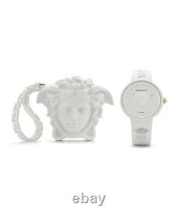 Versace Womens Medusa Pop White 39mm Strap Fashion Watch