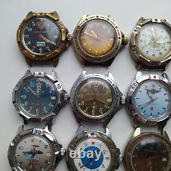 Vintage Vostok 2414A Amphibia wrists watch man Commander's Watch 25 watches